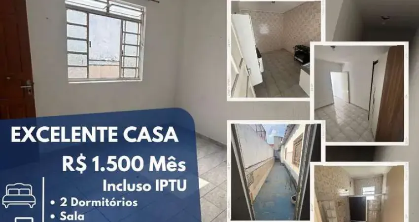 Casa para locação em suzano, vila figueira, 2 dormitórios, 1 banheiro, 2 vagas