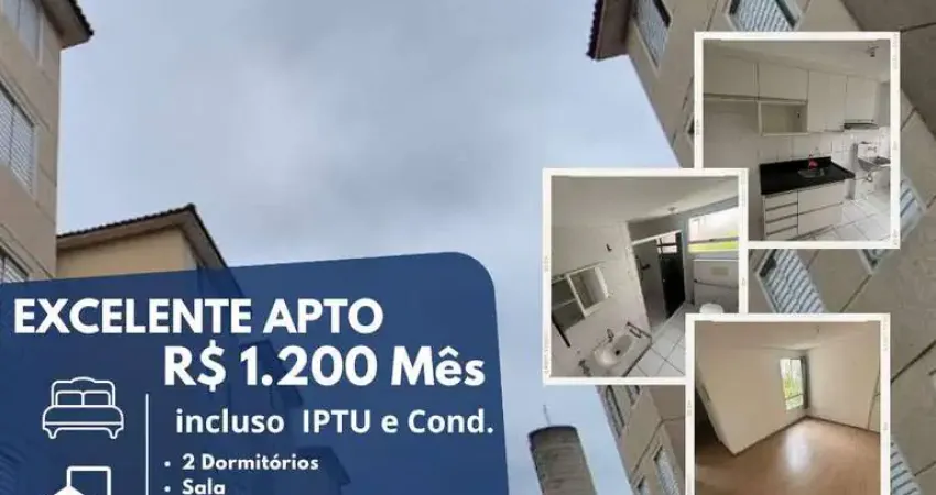 Apartamento para locação em mogi das cruzes, jundiapeba, 2 dormitórios, 1 banheiro, 1 vaga