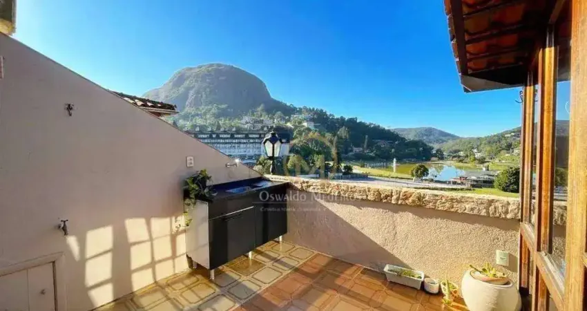 Cobertura com 3 dormitórios à venda, 146 m² por r$ 690.000,00 - quitandinha - petrópolis/rj