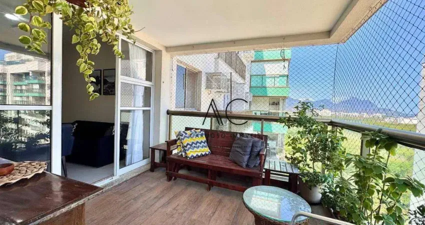 Mobiliado 2 qts c/ suite - ônibus até metrô| shopping | praia - barra da tijuca (reserva do parque)