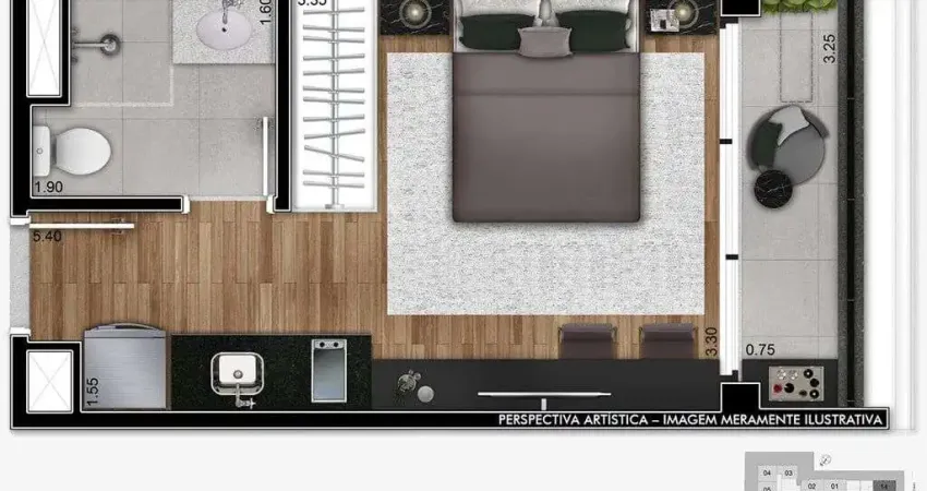 Apartamento com 1 dormitório à venda, 28 m² por R$ 583.000,00 - Pinheiros - São Paulo/SP