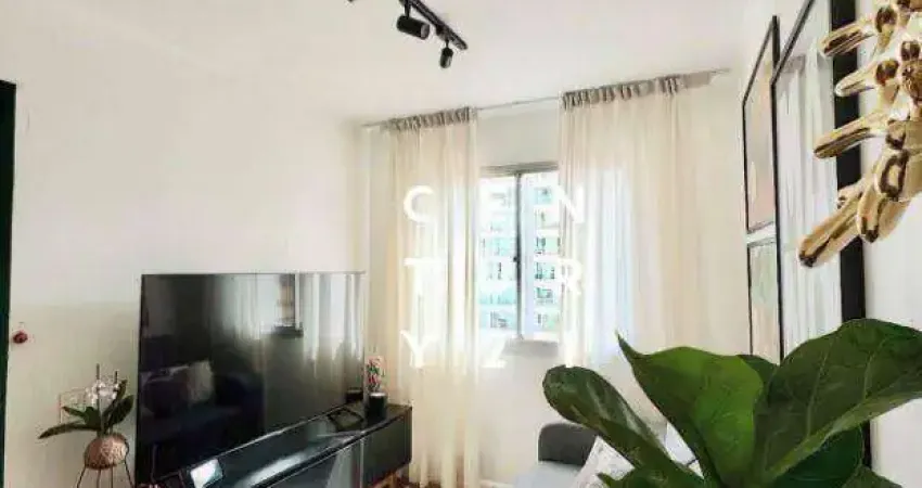 Apartamento lindo de 55m2, 1 dormitório, totalmente mobiliado, em moema, 1 vaga de garagem. aceita pet.