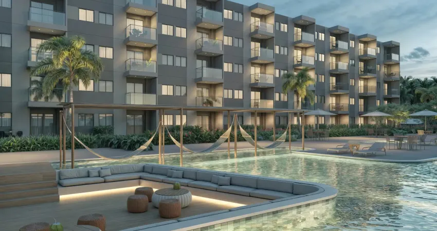 Costa dos coqueiros 2 quartos com 45m² e varanda na praia dos carneiros-ideal para morar ou investir