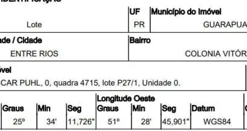 Oportunidade única em guarapuava - pr | tipo: terreno | negociação: venda direta online  | situação: imóvel