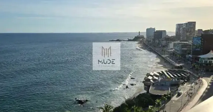 Spot barra - frente mar e com varanda, terraço, vista livre - studio 33m² - vista permanente mar e cristo da barra - a oportunidade que você esperava!