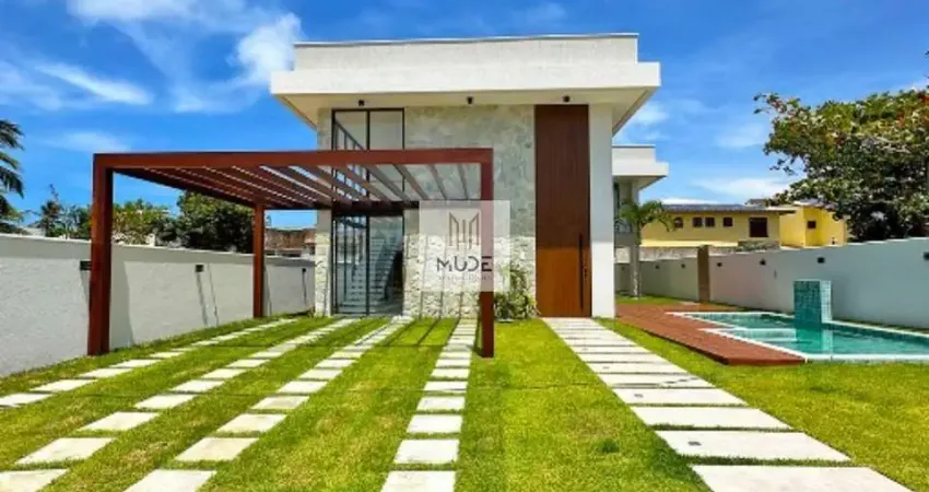 Casa de alto padrão à venda em guarajuba - 7 suítes - porteira fechada- 200m da praia-  pé na areia- condomínio canto do mar privilège