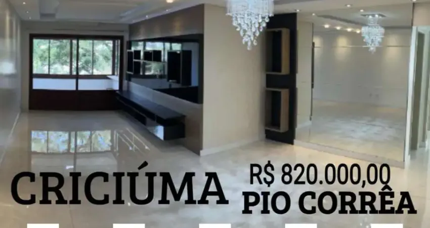 Apartamento para Venda em Criciúma, Pio Corrêa, 3 dormitórios, 1 suíte, 3 banheiros, 2 vagas