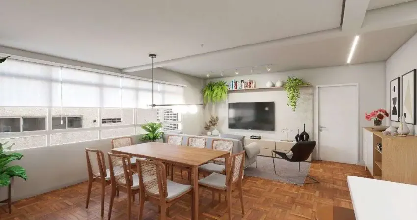 Apartamento de alto padrão em Higienópolis, São Paulo-SP: 3 quartos, 2 suítes, 2 salas, 5 banheiros, 1 vaga, 140m².