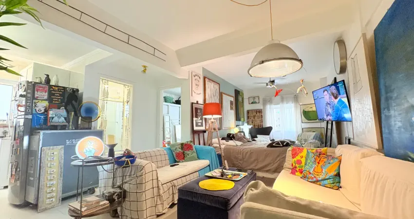 60m2 ,varanda,frente a praia(aquário),reformado - ponta da praia - santos