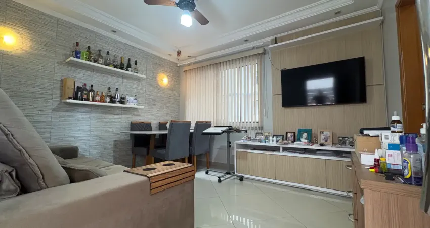 1 quarto 50 m2 , 1 vaga,reformado, prédio frente a praia - josé menino - santos