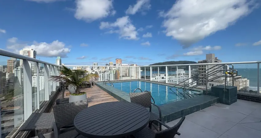 2 suítes,varanda,3wcs,lazer completo ,prédio novo 50 metros da praia -aparecida - santos