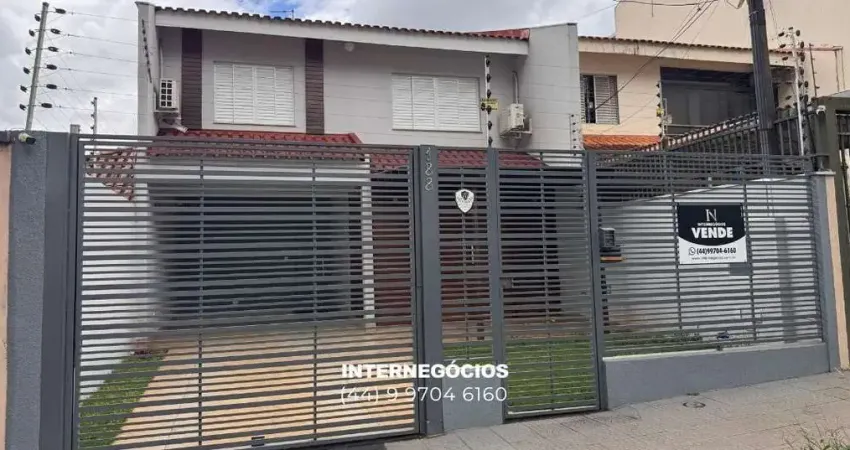 Sobrado à venda na zona 08 em maringá  3 quartos, suíte, churrasqueira, mobiliado  r$799 mil