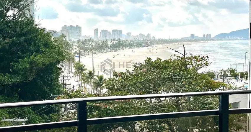 Apartamento beira mar com varanda e vista mar na praia das pitangueiras, guaruja | hexus