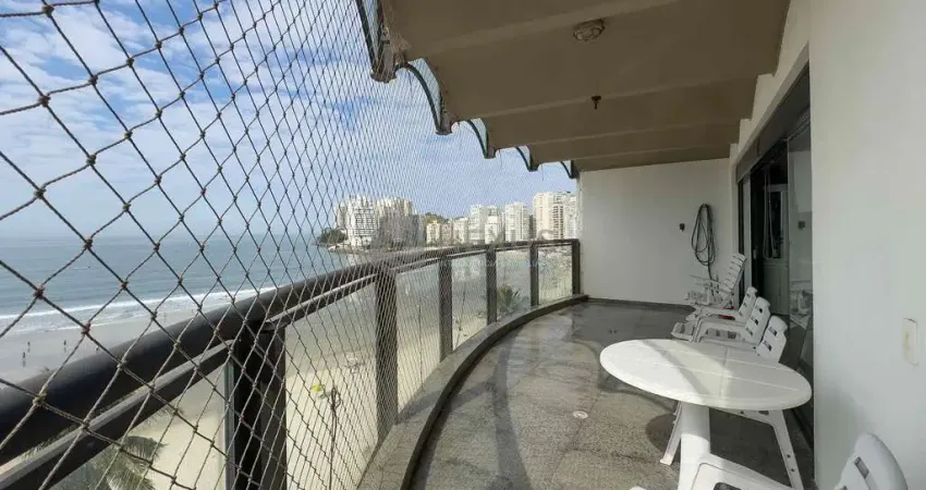 Apartamento frente mar com varanda gourmet e lazer na praia das asturias, guaruja