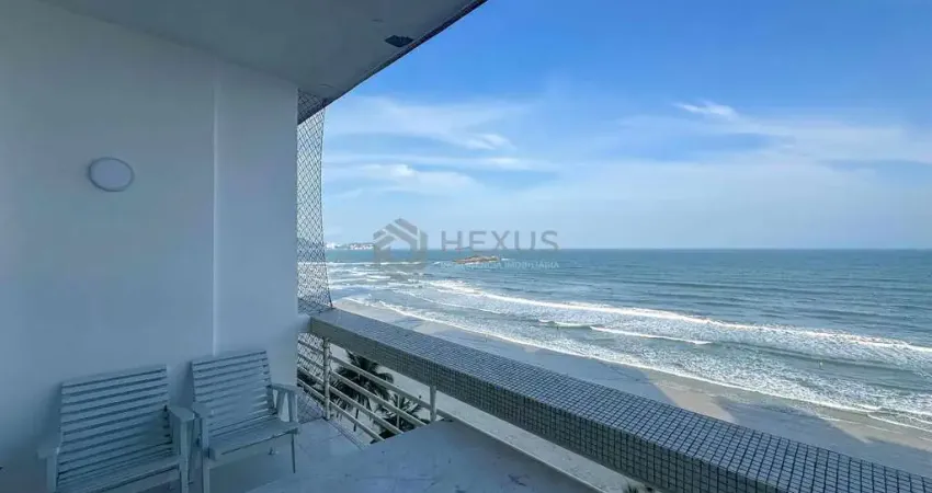 Apartamento frente mar com varanda e vista mar na praia das pitangueiras, guaruja