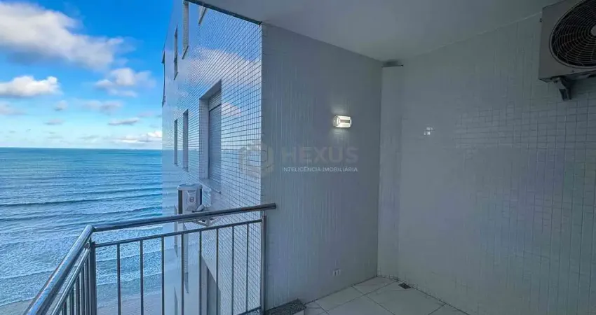 Apartamento frente mar com varanda na praia das pitangueiras, hexus