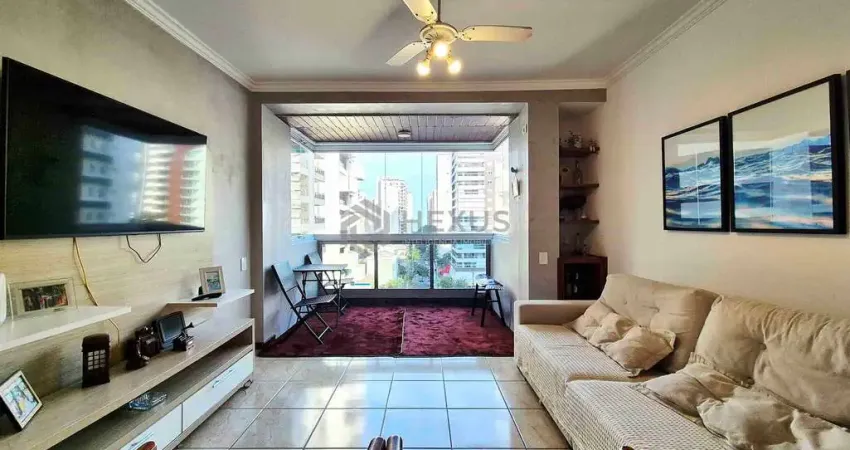 Apartamento com varanda e lazer completo na praia das pitangueiras, guaruja | hexus