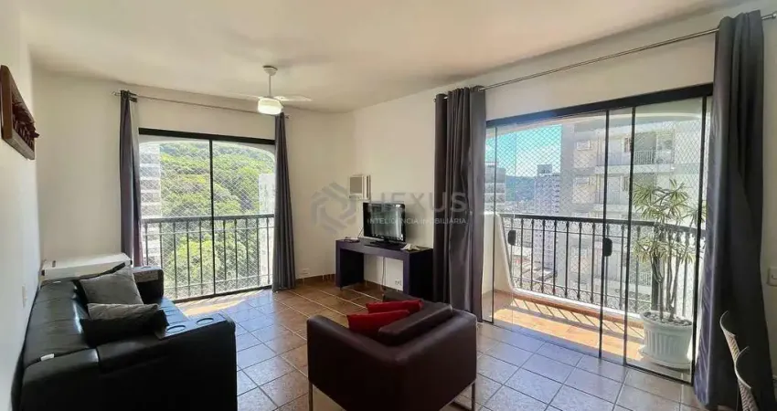 Apartamento com varanda, lazer e vista livre a uma quadra da praia das pitangueiras, guaruja | hexu