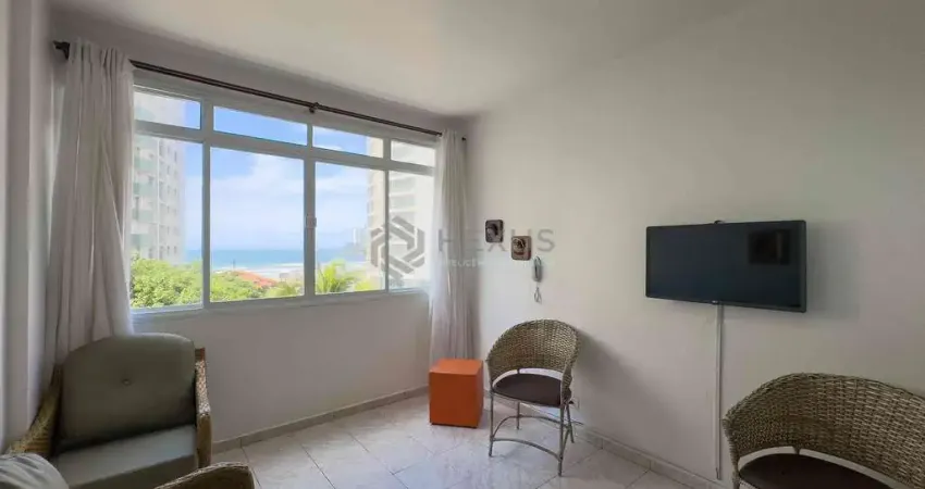 Apartamento com vista mar na quadra mar da praia das pitangueiras, guaruja