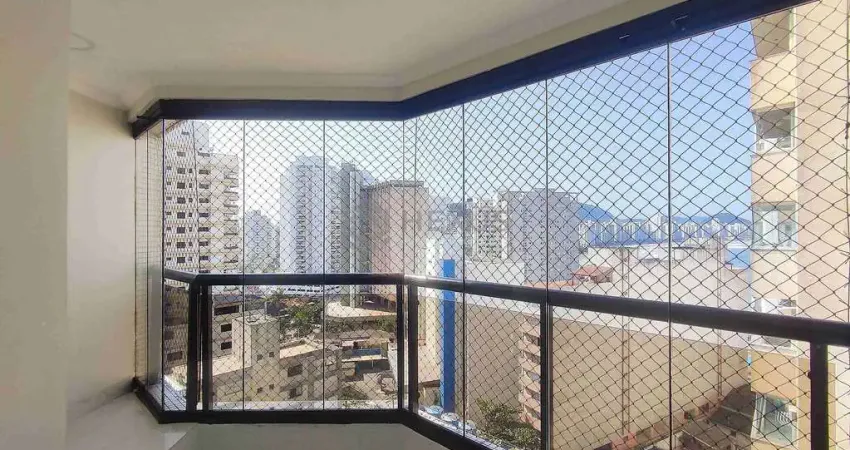 Apartamento com varanda e lazer a uma quadra da praia das asturias, guaruja
