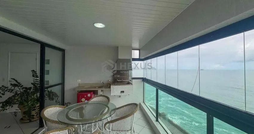 Apartamento frente mar com varanda gourmet, lazer e vista mar, praia das pitangueiras, guaruja