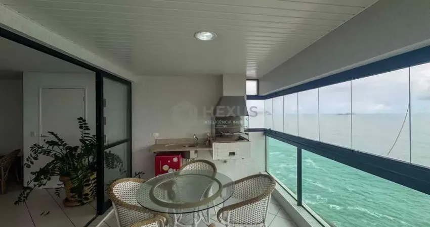 Apartamento frente mar com varanda gourmet, lazer e vista mar, Praia das Pitangueiras, Guaruja