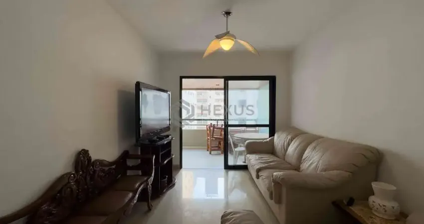 Apartamento com varanda, lazer, vista mar, quadra mar da praia das pitangueiras, guaruja - hexus