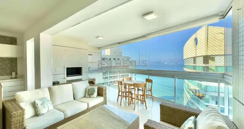 Apartamento frente mar com varanda gourmet, lazer e vista mar, asturias, guaruja