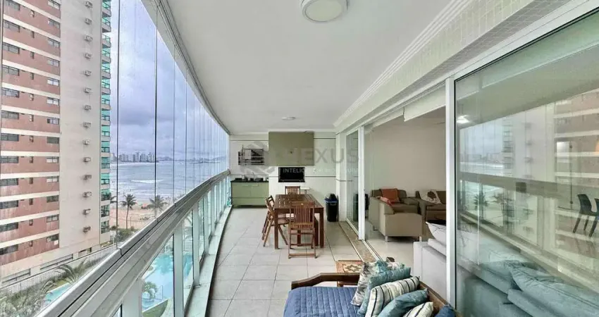 Apartamento na praia das astúrias, frente mar, guarujá, hexus.