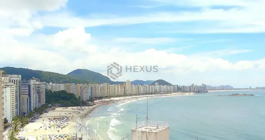 Apartamento beira mar com lazer, varanda e vista mar na praia das asturias, guaruja