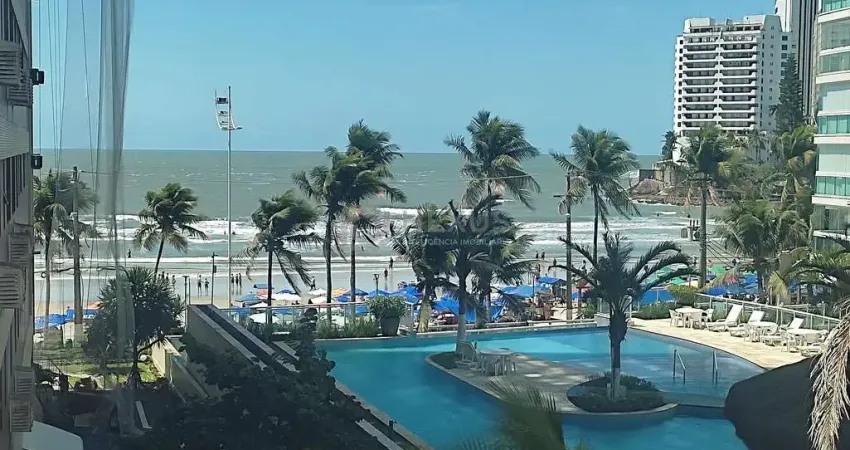 Apartamento mobiliado com vista mar na quadra mar da praia das asturias, guaruja
