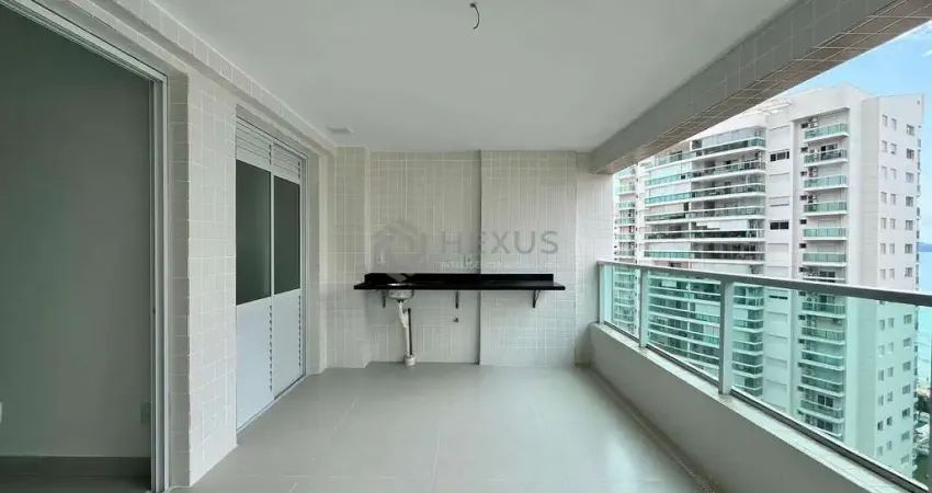 Apartamento com varanda gourmet, vista mar e lazer na praia das asturias, guaruja