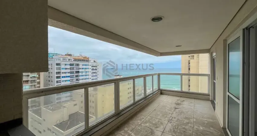 Apartamento com varanda gourmet, vista mar e lazer na quadra mar da Praia das Pitangueiras, Guaruja