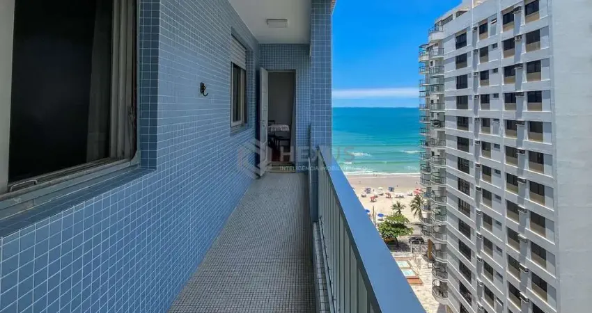 Apartamento com varanda e vista mar na quadra mar da praia das pitangueiras, guaruja