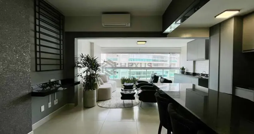 Apartamento com varanda gourmet, lazer e vista mar na praia das asturias, guaruja