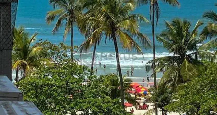 Apartamento com vista mar na quadra mar da praia das pitangueiras, guaruja