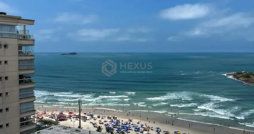 Apartamento com vista mar na quadra mar da praia das pitangueiras, guaruja