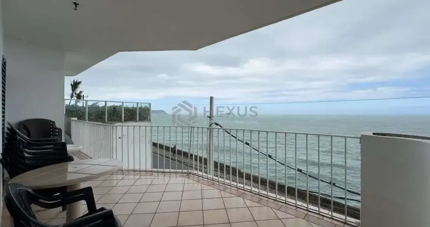 Apartamento frente mar com varanda e vista mar na praia das pitangueiras, guaruja