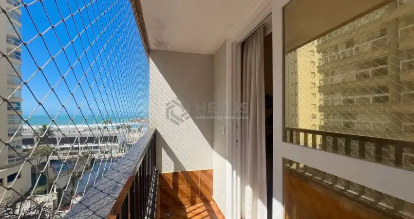 Apartamento com varanda e vista mar na quadra-mar da praia das pitangueiras, guaruja