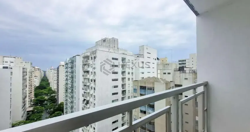 Apartamento frente rua com varanda na praia das pitangueiras na quadra mar da praia das pitangueira