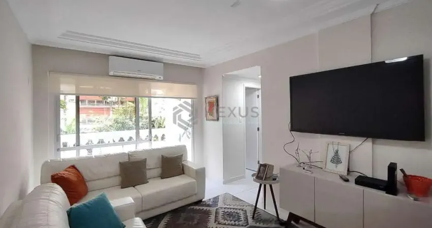 Apartamento mobiliado com varanda na praia da enseada, guaruja