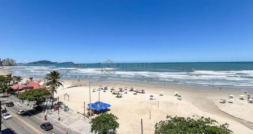 Apartamento frente mar com 2 vagas na praia das pitangueiras, guarujá.