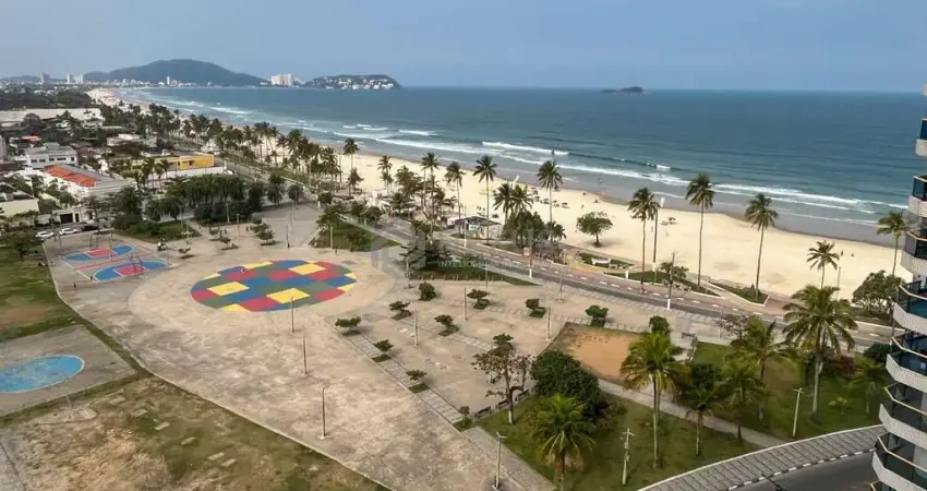 Apartamento beira mar com varanda, vista mar e lazer na praia da enseada, guaruja