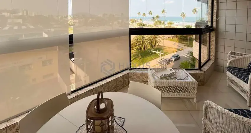 Apartamento com varanda e lazer na beira mar da praia da enseada, guaruja