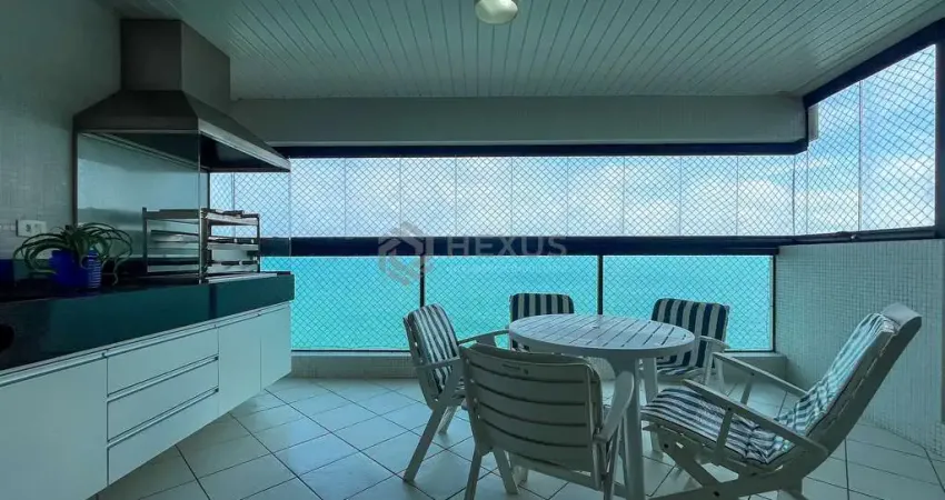 Apartamento frente mar com varanda gourmet, lazer completo e vista mar na praia das pitangueiras, g