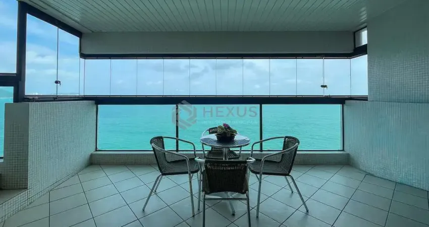 Apartamento frente mar com varanda gourmet e lazer completo na praia das pitangueiras, guaruja