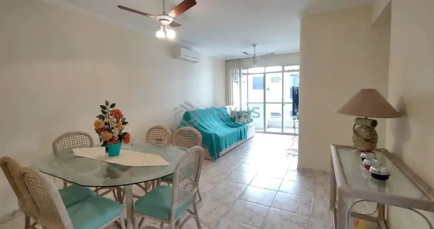 Apartamento com varanda na região do aquário na praia da enseada, guaruja