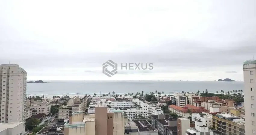Apartamento com varanda gourmet e vista mar na praia da enseada, guaruja