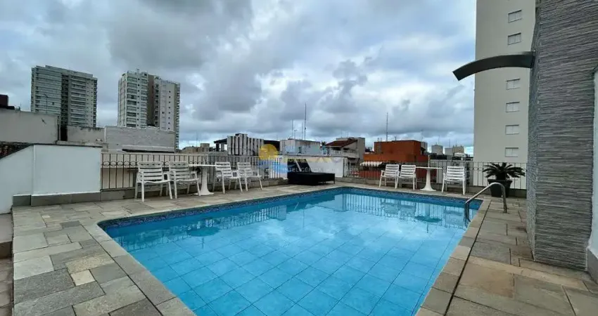 Apartamento com varanda e lazer na praia da enseada, guaruja