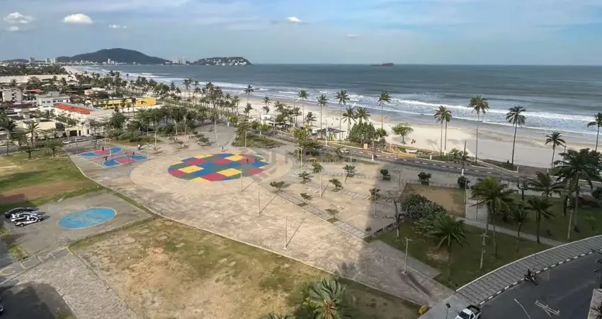 Apartamento com varanda, vista mar e lazer completo na beira mar da praia da enseada, guaruja